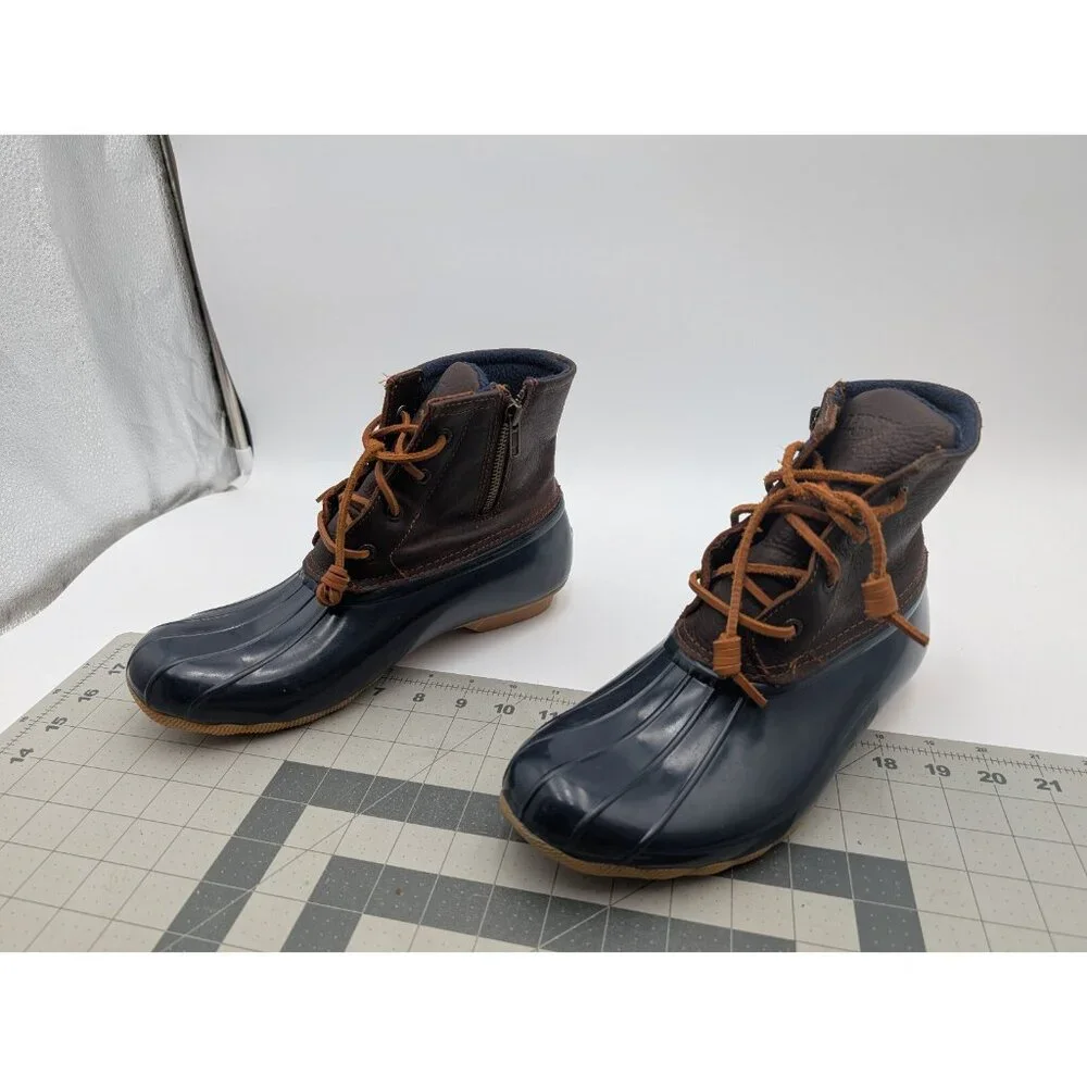 Sperry Womens Duck Boots Rubber Leather‎ Sz 10M